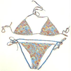Y2K, Vintage, Victoria's Secret, Paisley 2 Piece swimsuit, Size Large